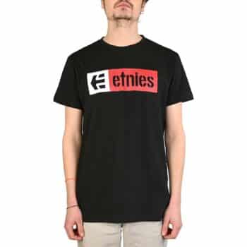 Etnies New Box S/S T-Shirt - Black/Red/White