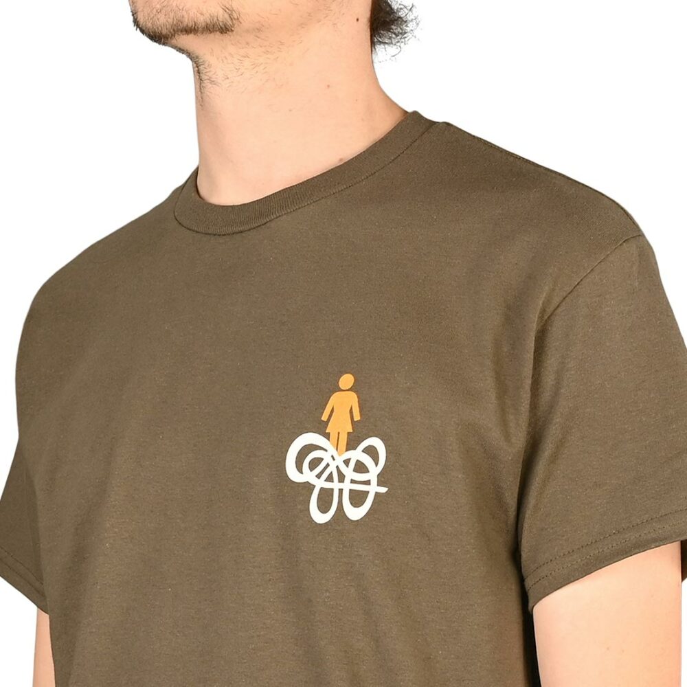 Girl Skateboards Swirl OG S/S T-Shirt - Olive