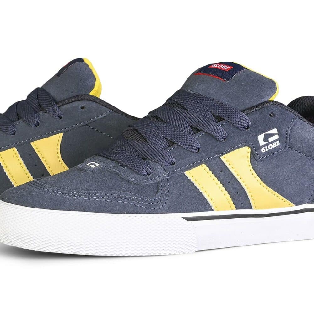 Globe Encore 2 Skate Shoes - Navy/Pale Yellow