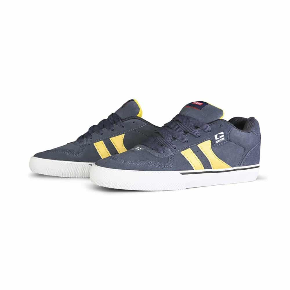 Globe Encore 2 Skate Shoes - Navy/Pale Yellow