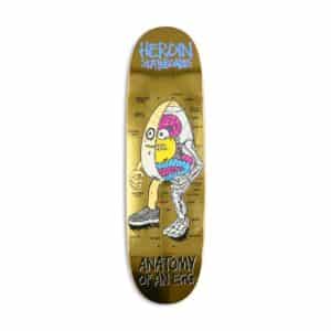 Heroin Skateboards Anatomy Egg 8.75″ Deck - Gold - Supereight