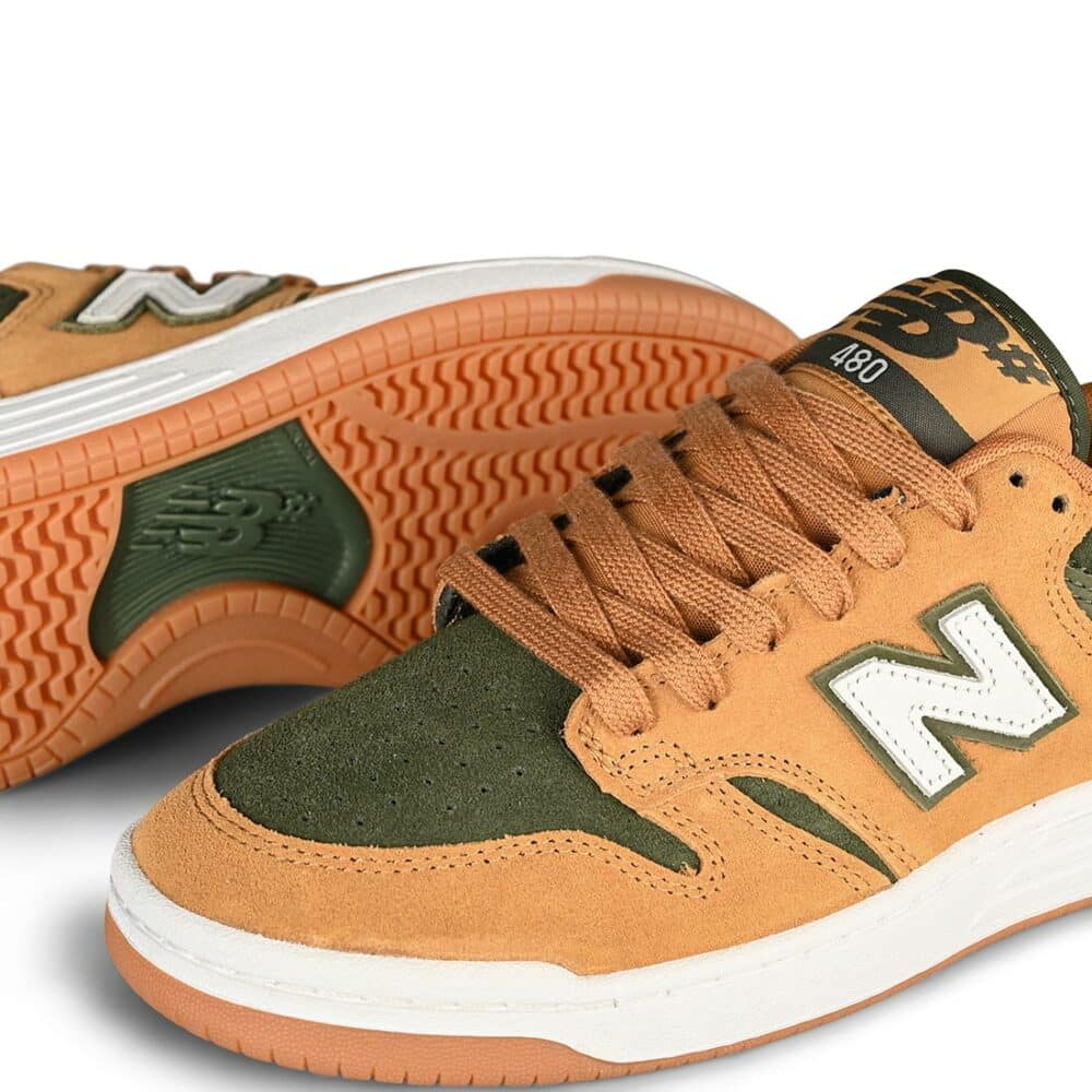 New Balance Numeric 480 Skate Shoes - White/Orange