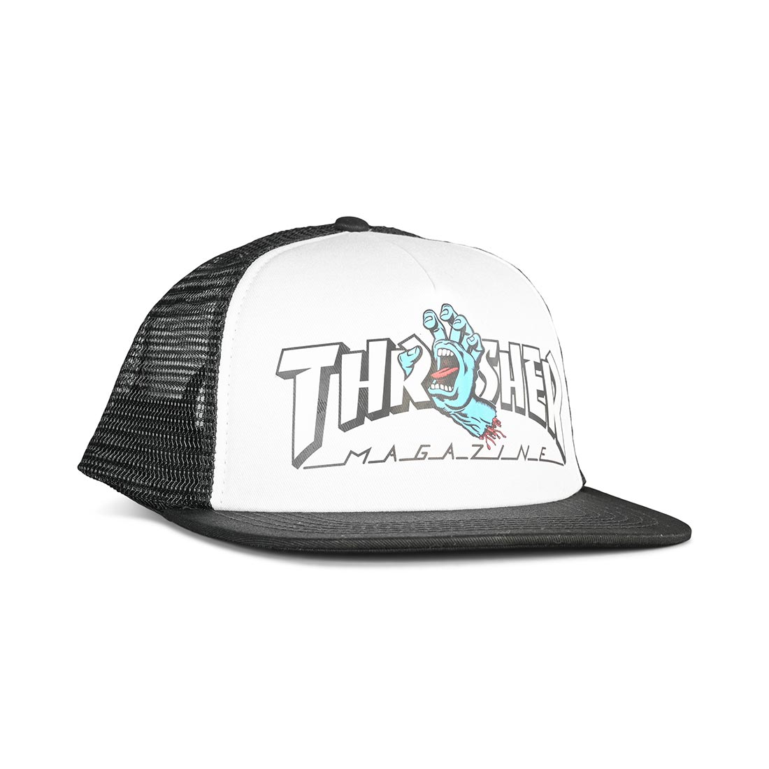 Santa Cruz x Thrasher Screaming Logo Cap White Black