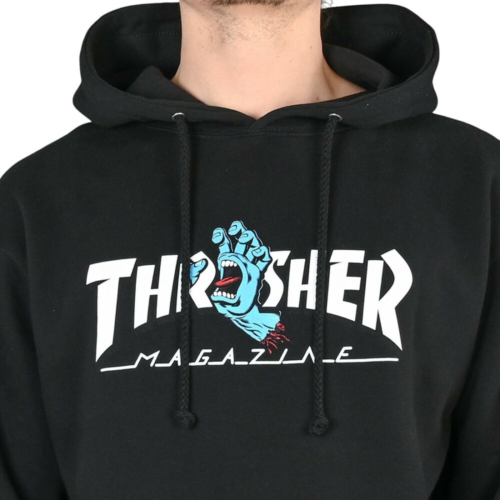 Santa Cruz x Thrasher Screaming Logo Pullover Hoodie - Black