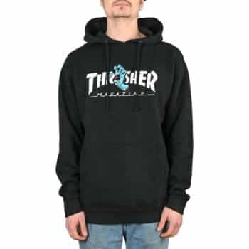 Santa Cruz x Thrasher Screaming Logo Pullover Hoodie - Black