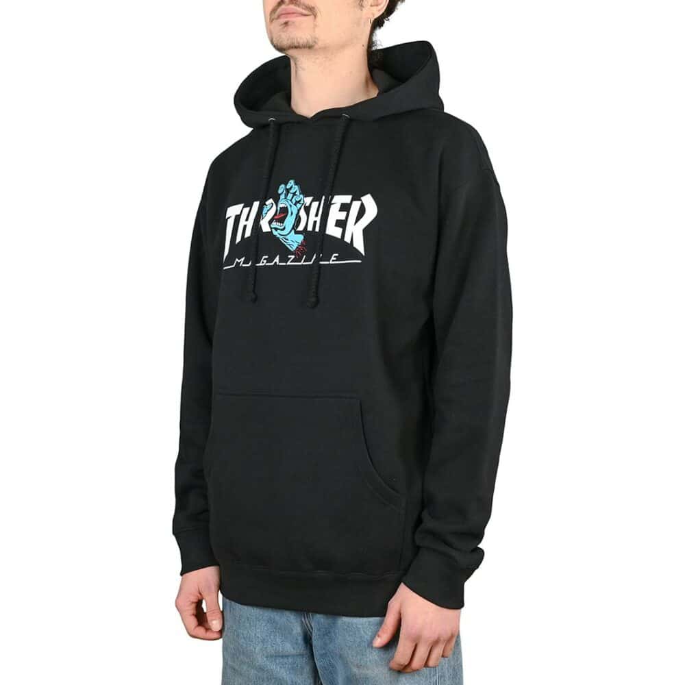 Santa Cruz x Thrasher Screaming Logo Pullover Hoodie - Black