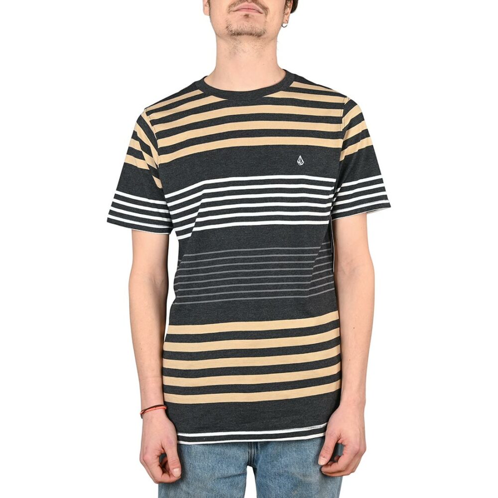 Volcom Beamstone Crew S/S T-Shirt - Dark Black Heather