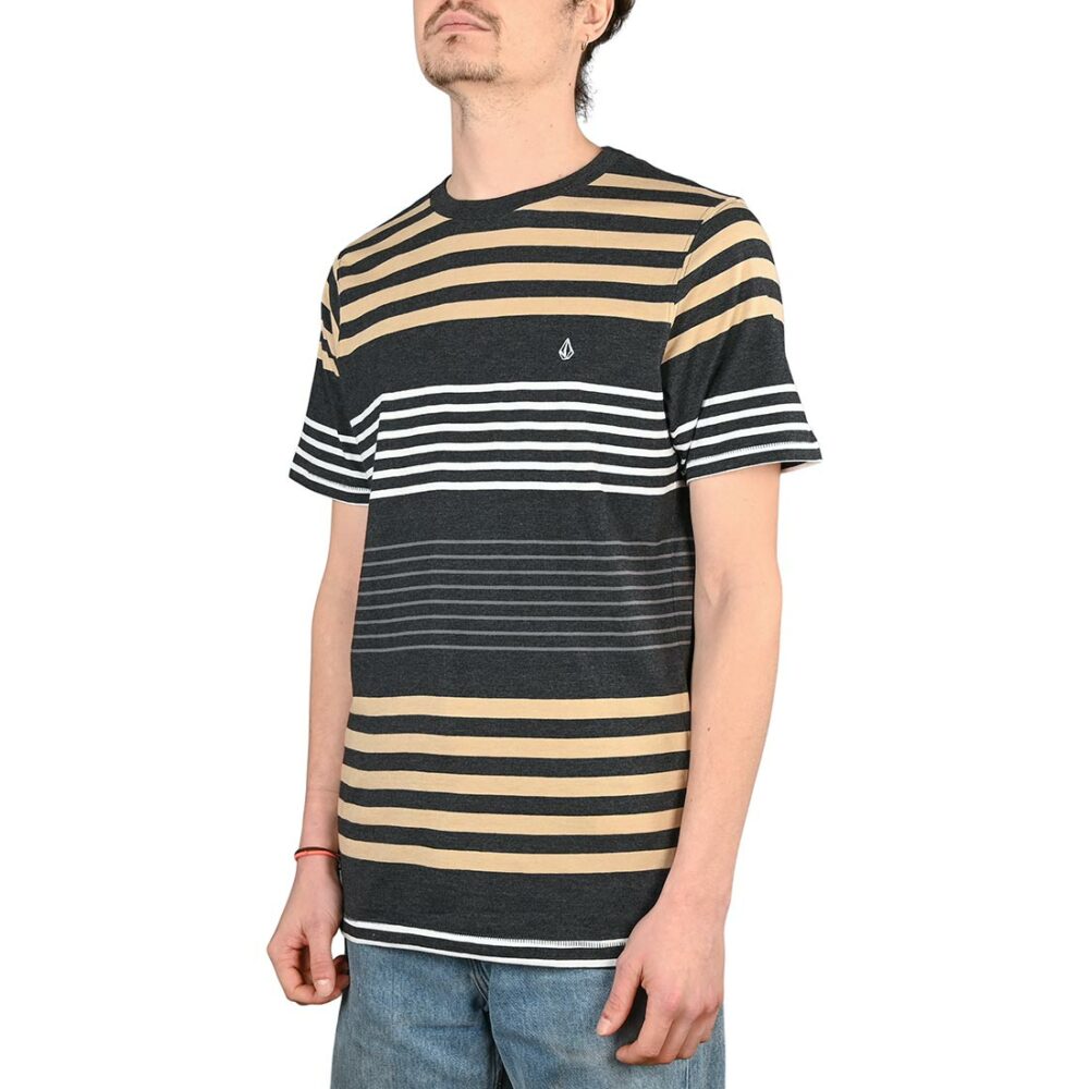 Volcom Beamstone Crew S/S T-Shirt - Dark Black Heather