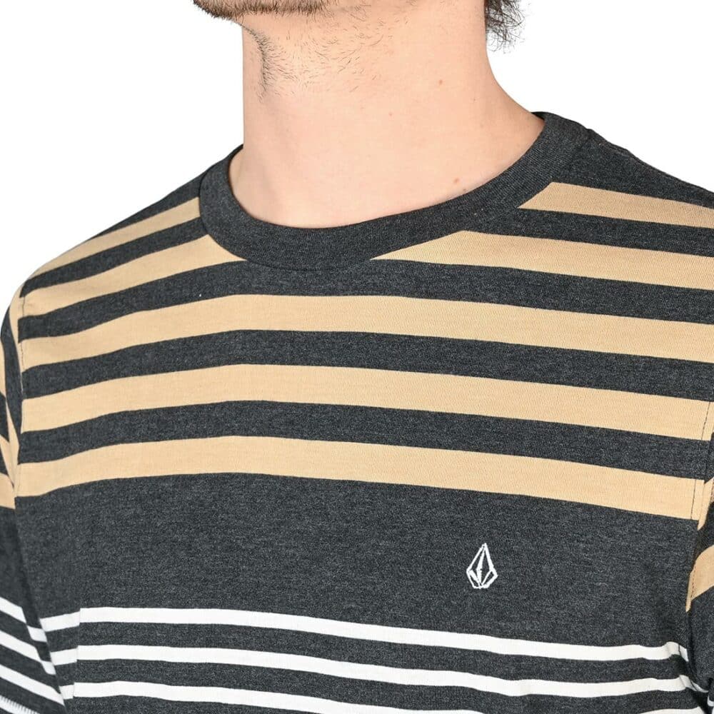 Volcom Beamstone Crew S/S T-Shirt - Dark Black Heather