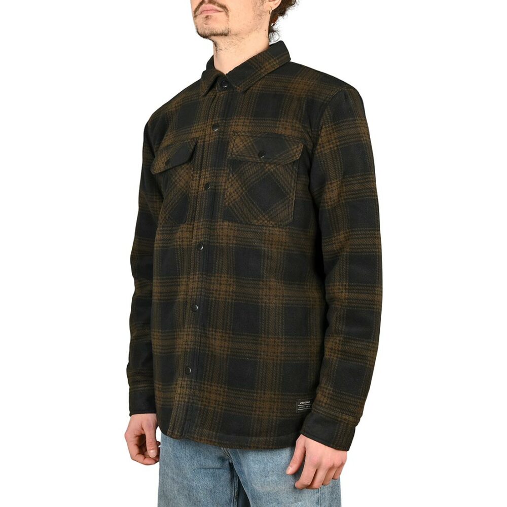 Volcom Bowered Fleece L/S Overshirt - Bison Brown