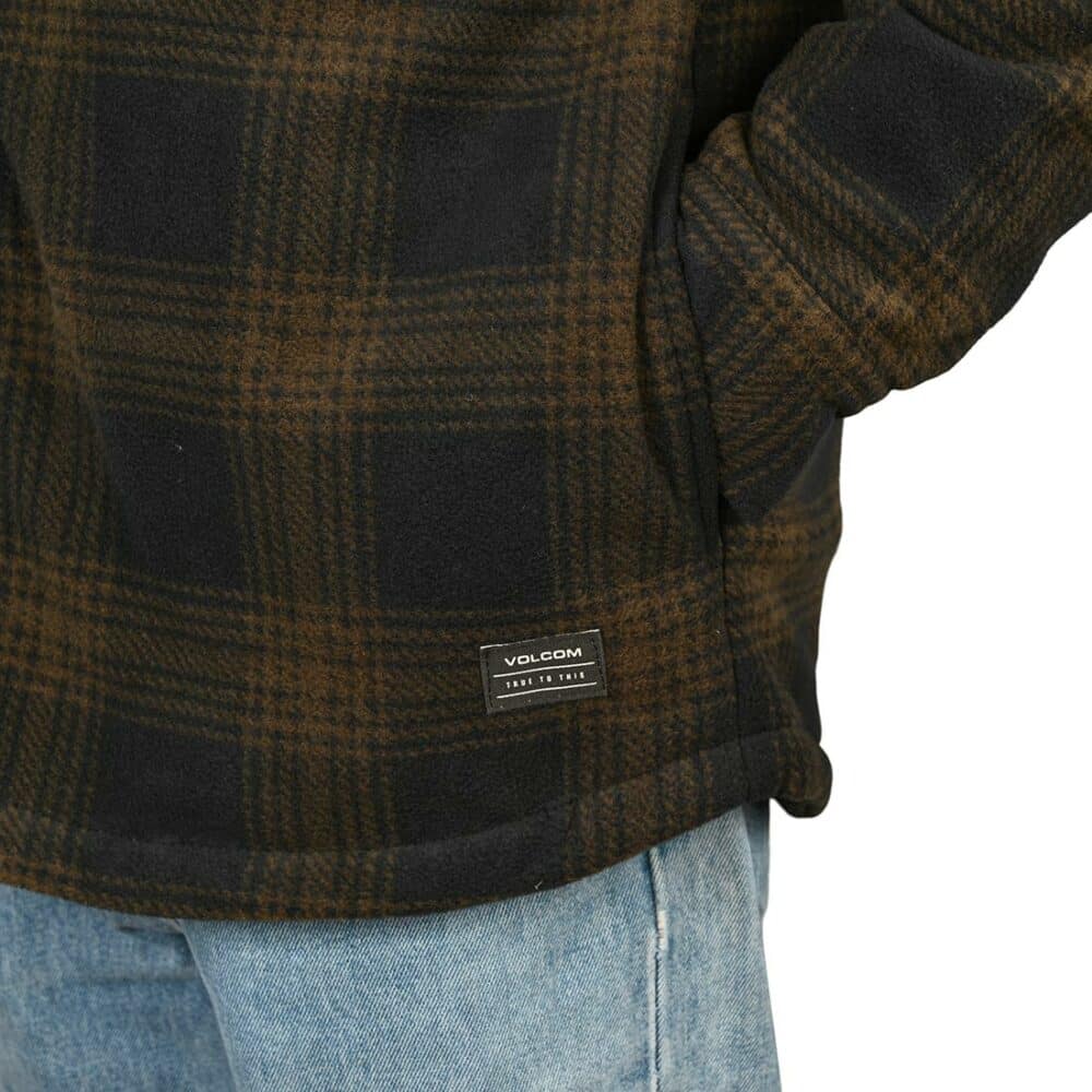 Volcom Bowered Fleece L/S Overshirt - Bison Brown