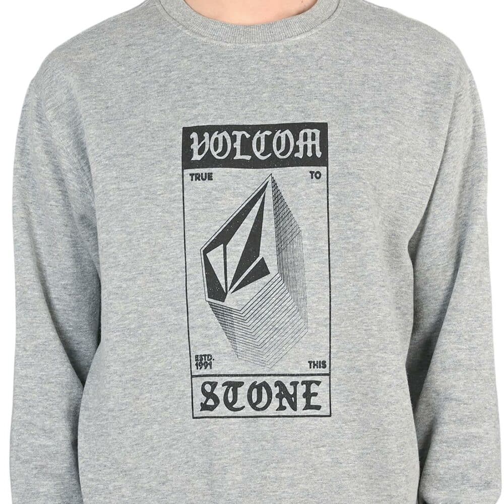 Volcom Watanite Pullover Crew Sweater - Heather Grey