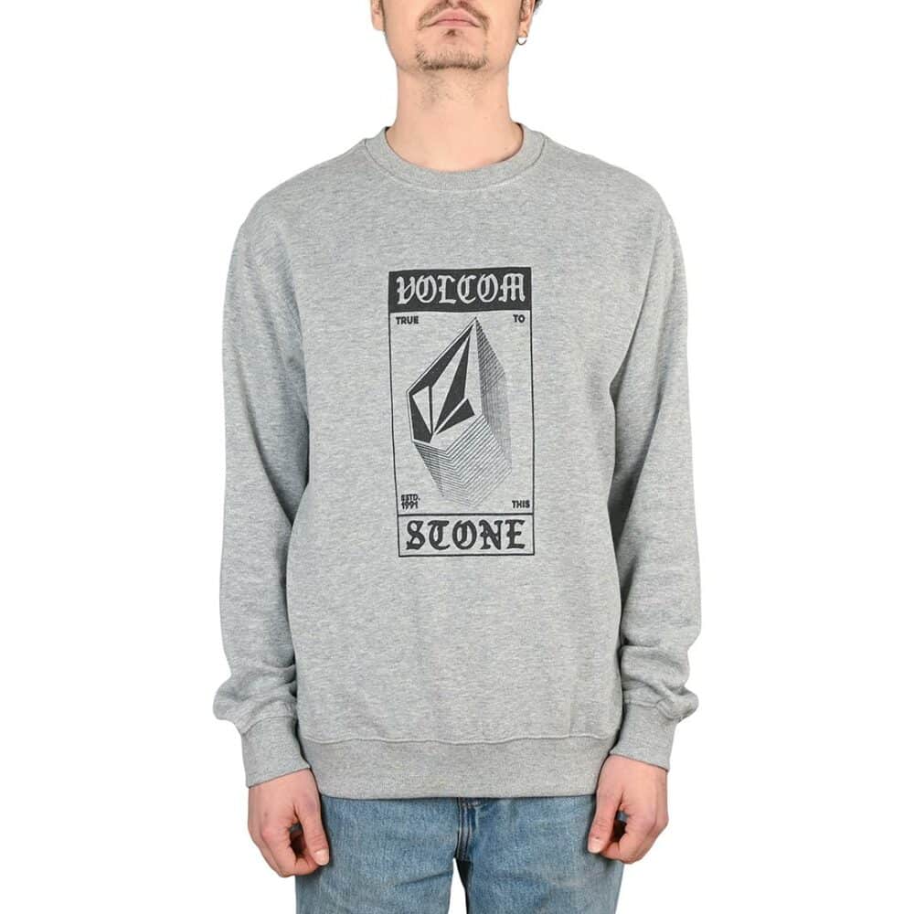 Volcom Watanite Pullover Crew Sweater - Heather Grey