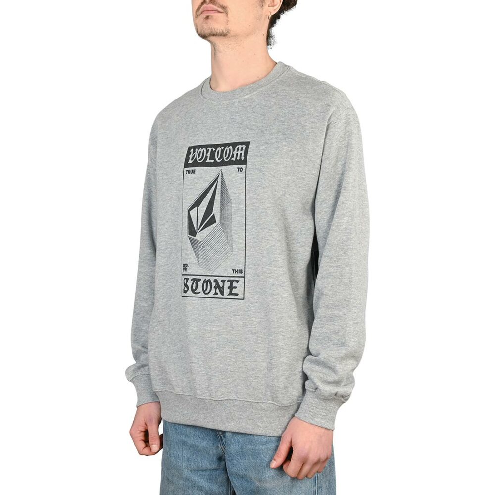 Volcom Watanite Pullover Crew Sweater - Heather Grey