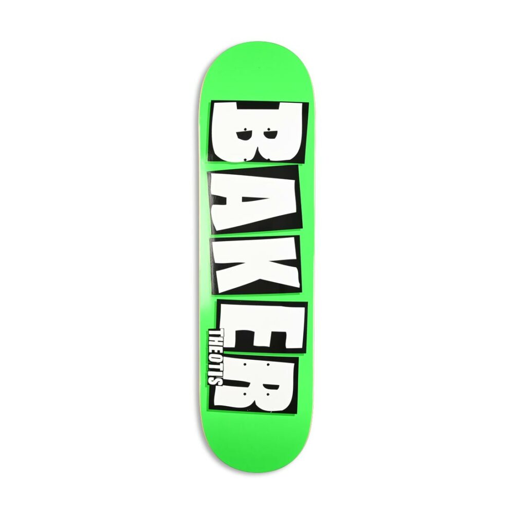 Baker Theotis Brand Name 8.125" Skateboard Deck - Neon Green