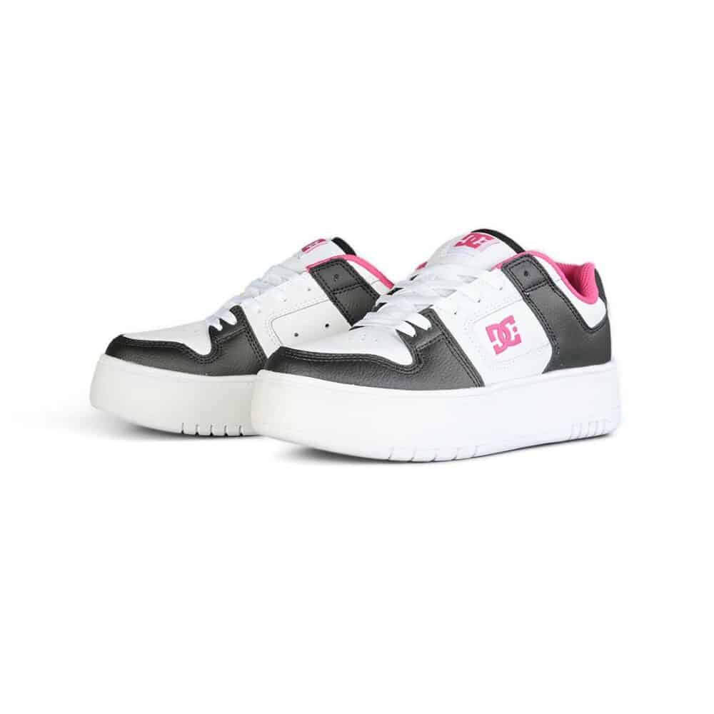 DC Women's Manteca 4 Platform Skate Shoes - Black/White/Pink