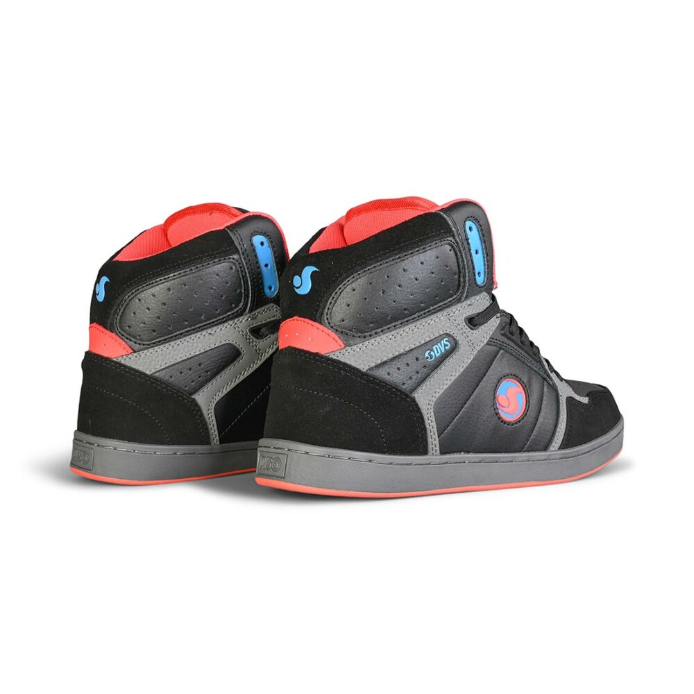 DVS Honcho High-Top Skate Shoes - Black/Charcoal/Red/Blue