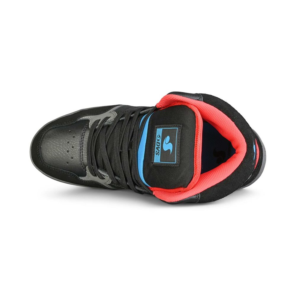 DVS Honcho High-Top Skate Shoes - Black/Charcoal/Red/Blue