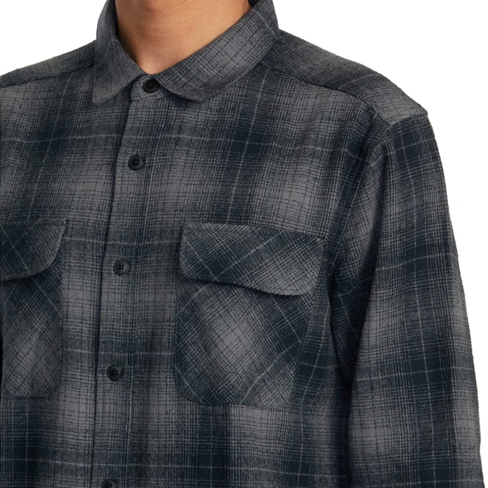 RVCA Dayshift Flannel L/S Shirt - RVCA Black