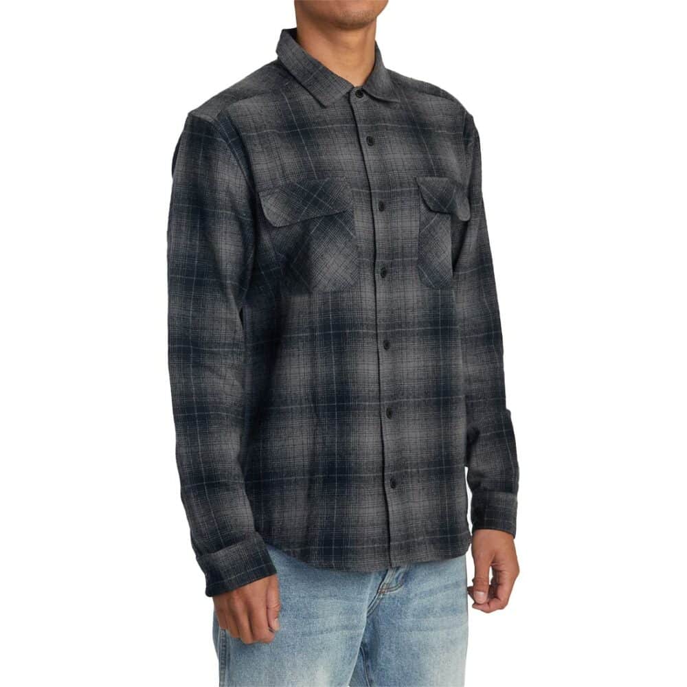 RVCA Dayshift Flannel L/S Shirt - RVCA Black