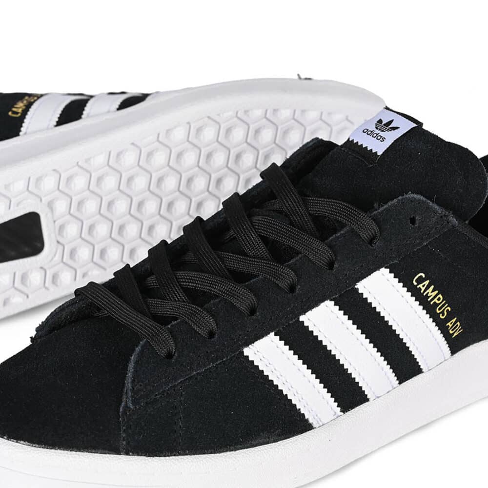 Adidas Campus ADV Skate Shoes - Core Black/White/White