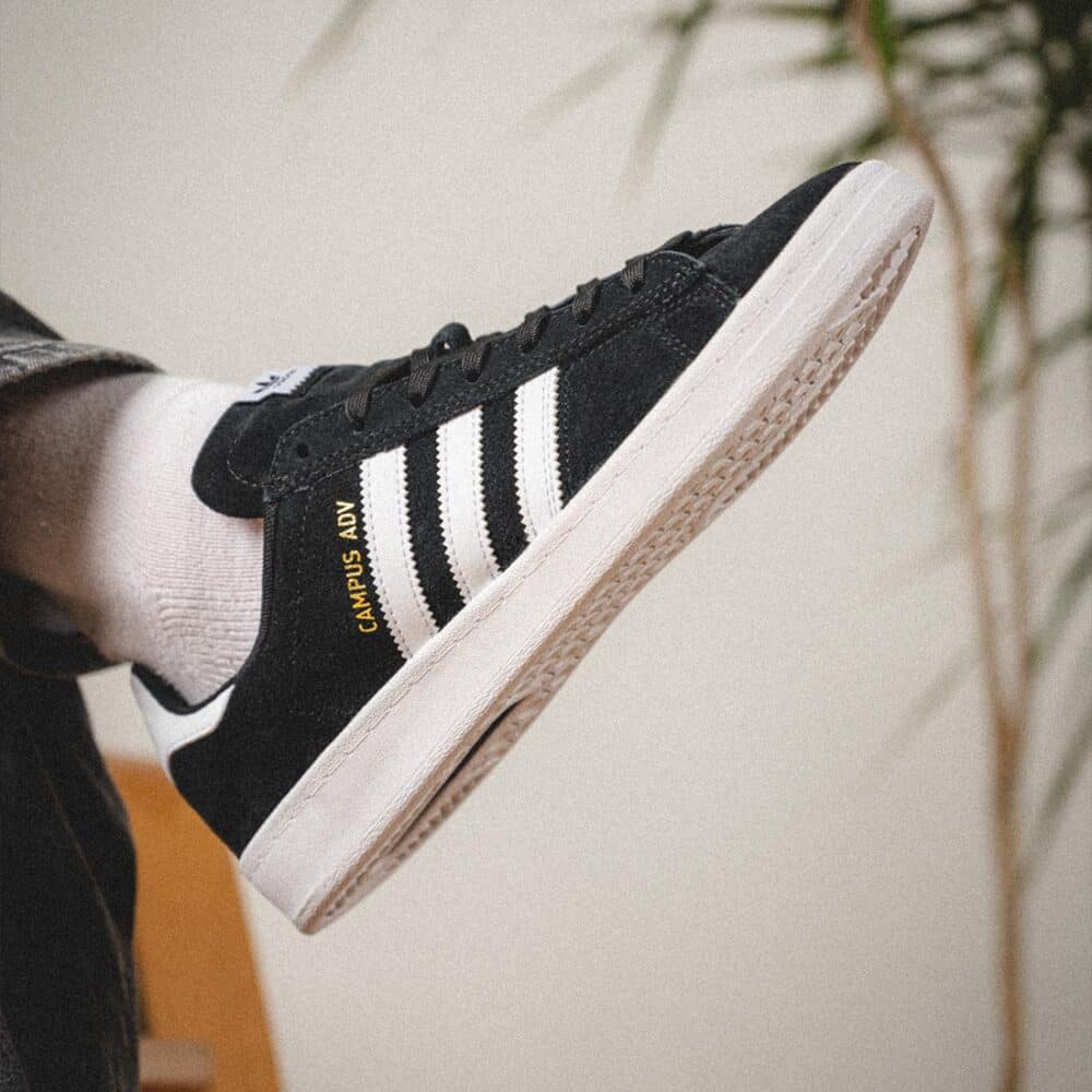 Adidas Campus ADV Skate Shoes - Core Black/White/White