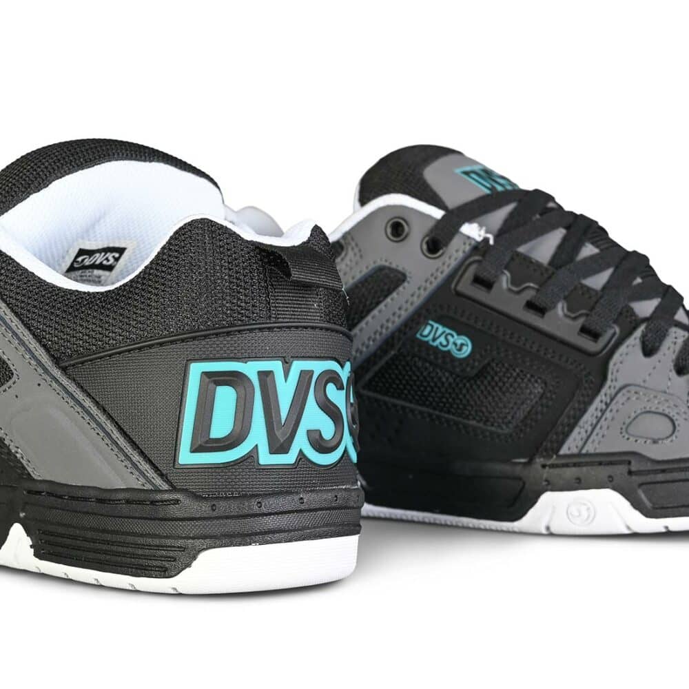 DVS Comanche Skate Shoes - Black/Charcoal/Turquoise