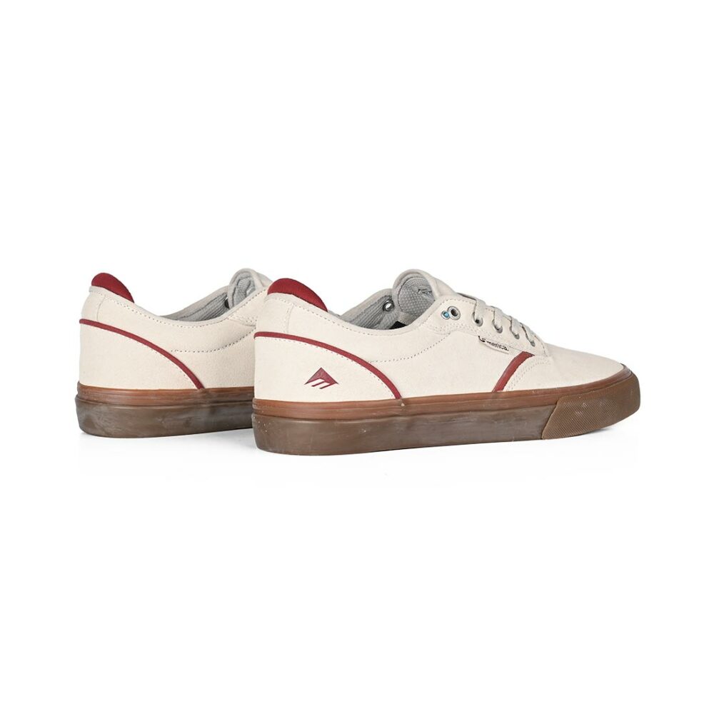 Emerica Dickson Skate Shoes - White/Red/Gum