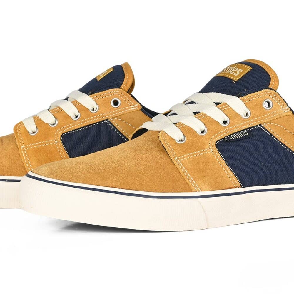 Etnies Barge LS Skate Shoes - Tan/Blue