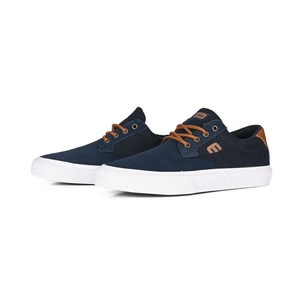 Etnies Singleton Vulc XLT Skate Shoes - Navy/Brown/White
