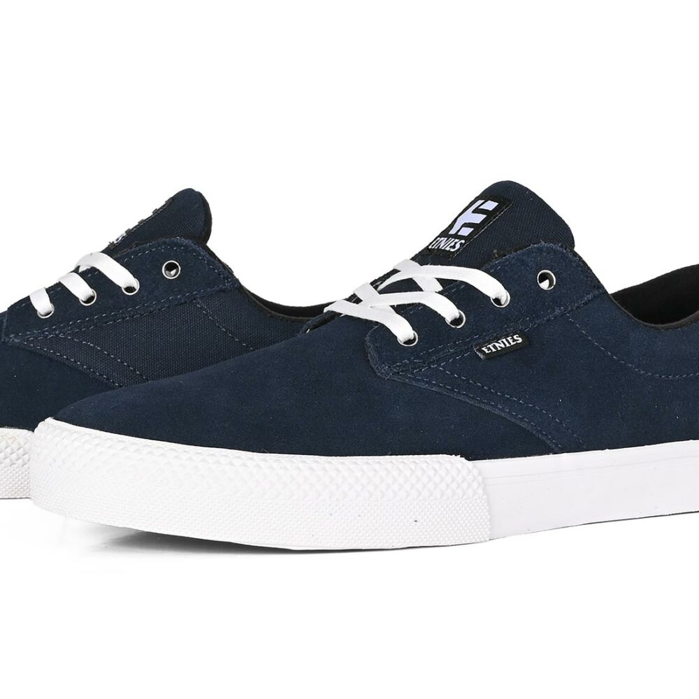 Etnies x Dystopia Jameson Vulc Skate Shoes – Navy/White