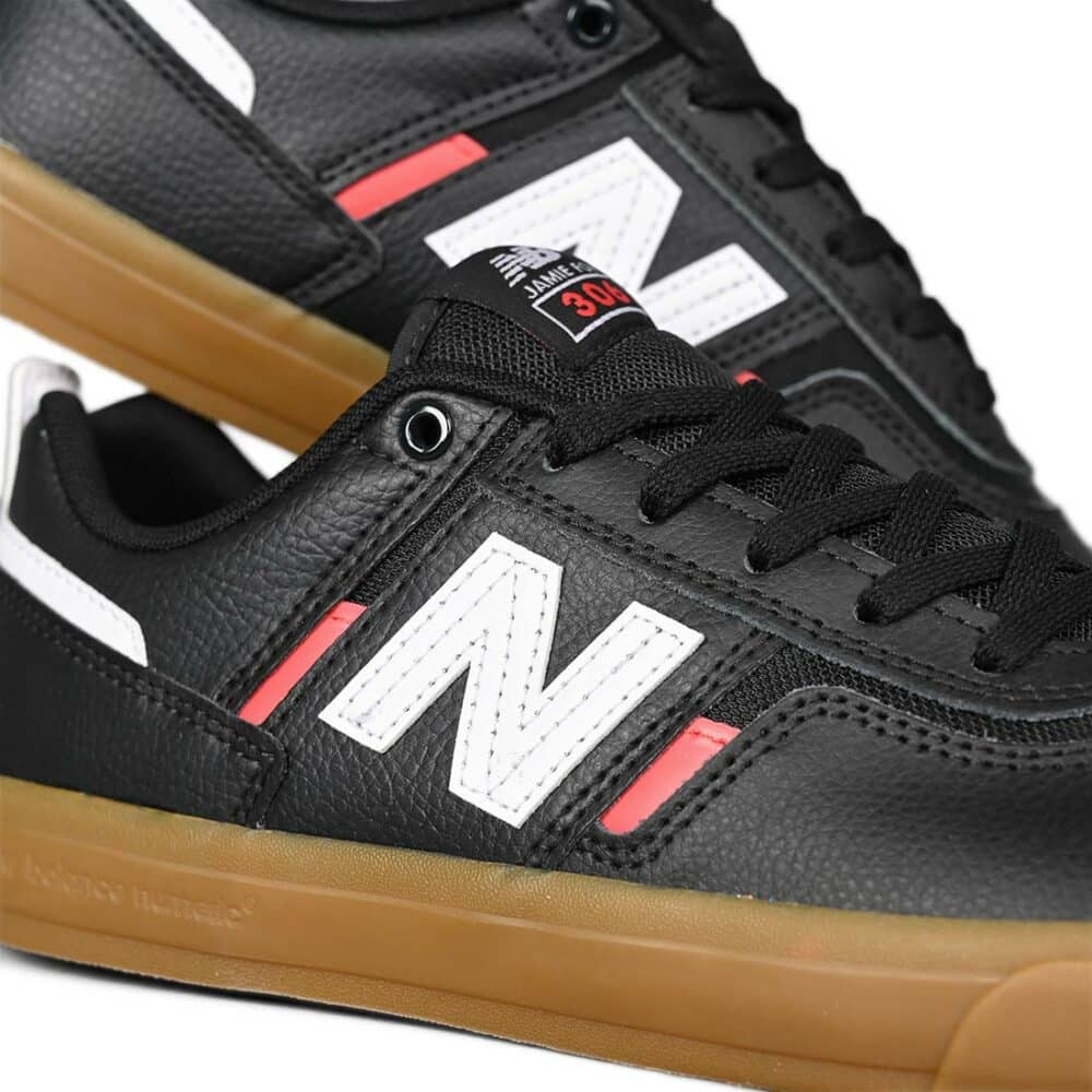 New Balance Numeric 306 Jamie Foy Skate Shoes - Black Leather/Red