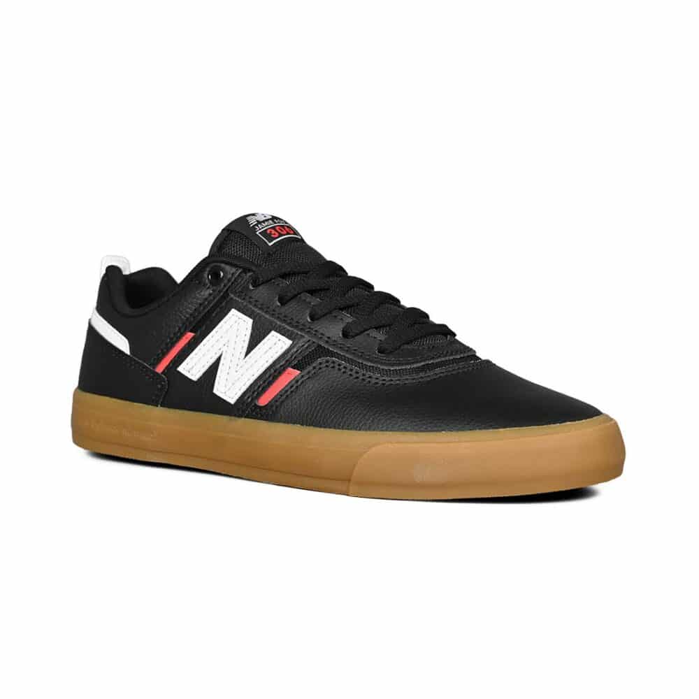 New Balance Numeric 306 Jamie Foy Skate Shoes - Black Leather/Red