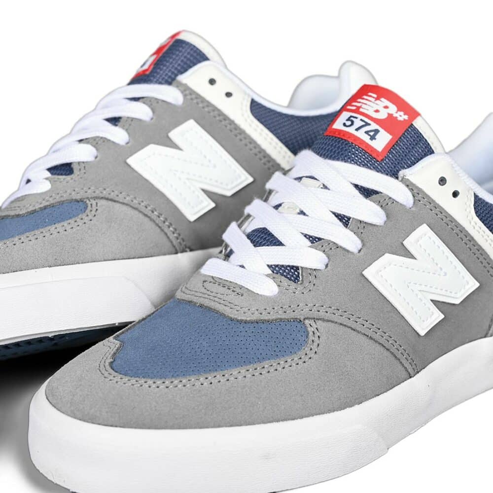 New Balance Numeric 574 Vulc Skate Shoes - Grey/White