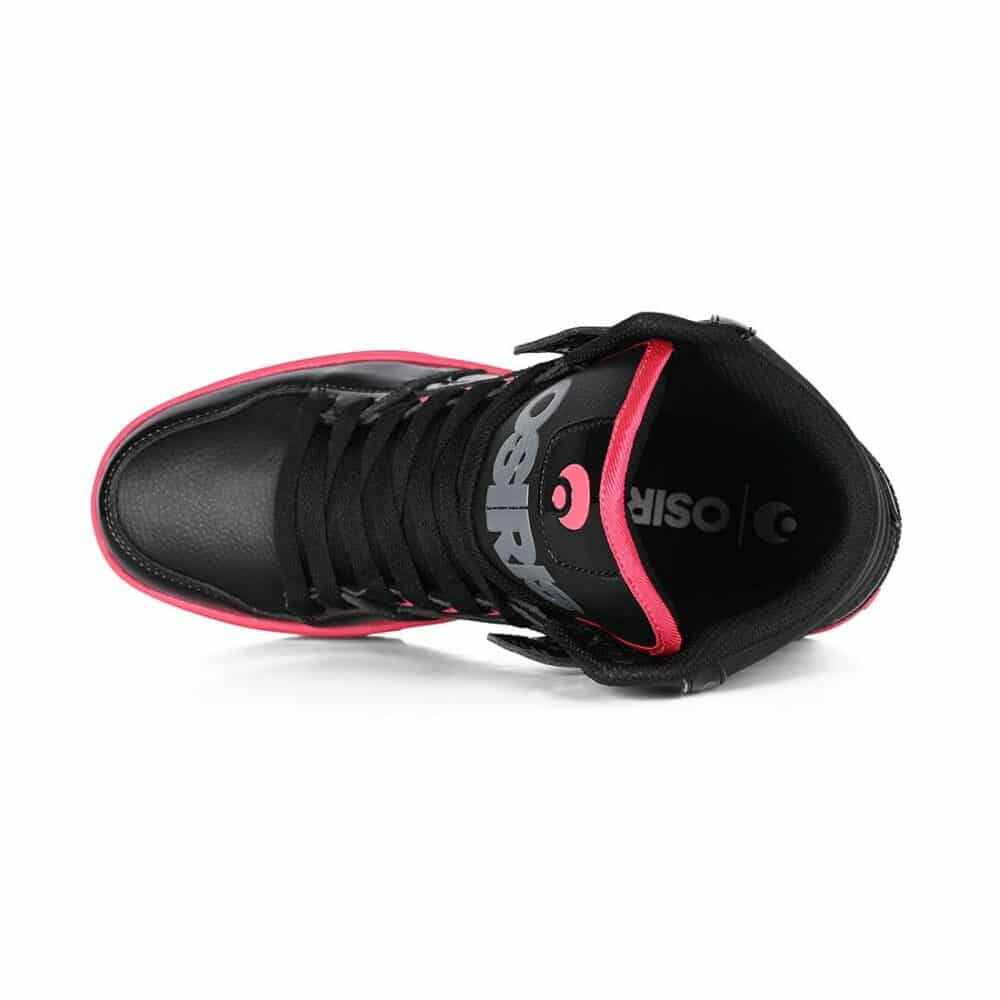 Osiris Clone High Top Shoes - Black/Magenta/Black