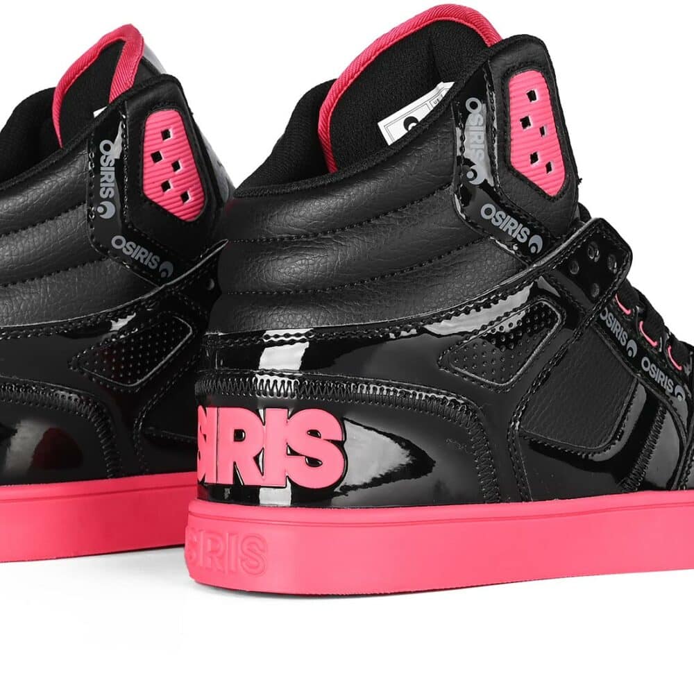 Osiris Clone High Top Shoes - Black/Magenta/Black