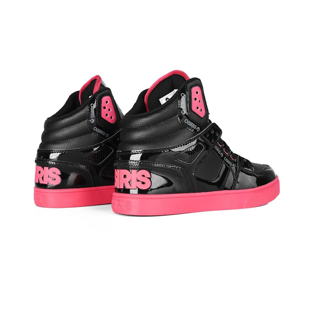 Osiris Clone High Top Shoes - Black/Magenta/Black