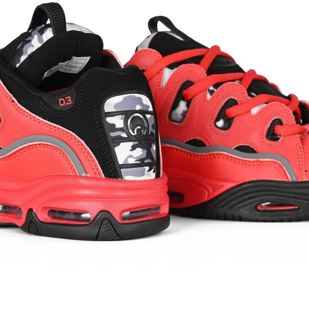 Osiris D3 2001 Skate Shoes - Red/Black/Grey