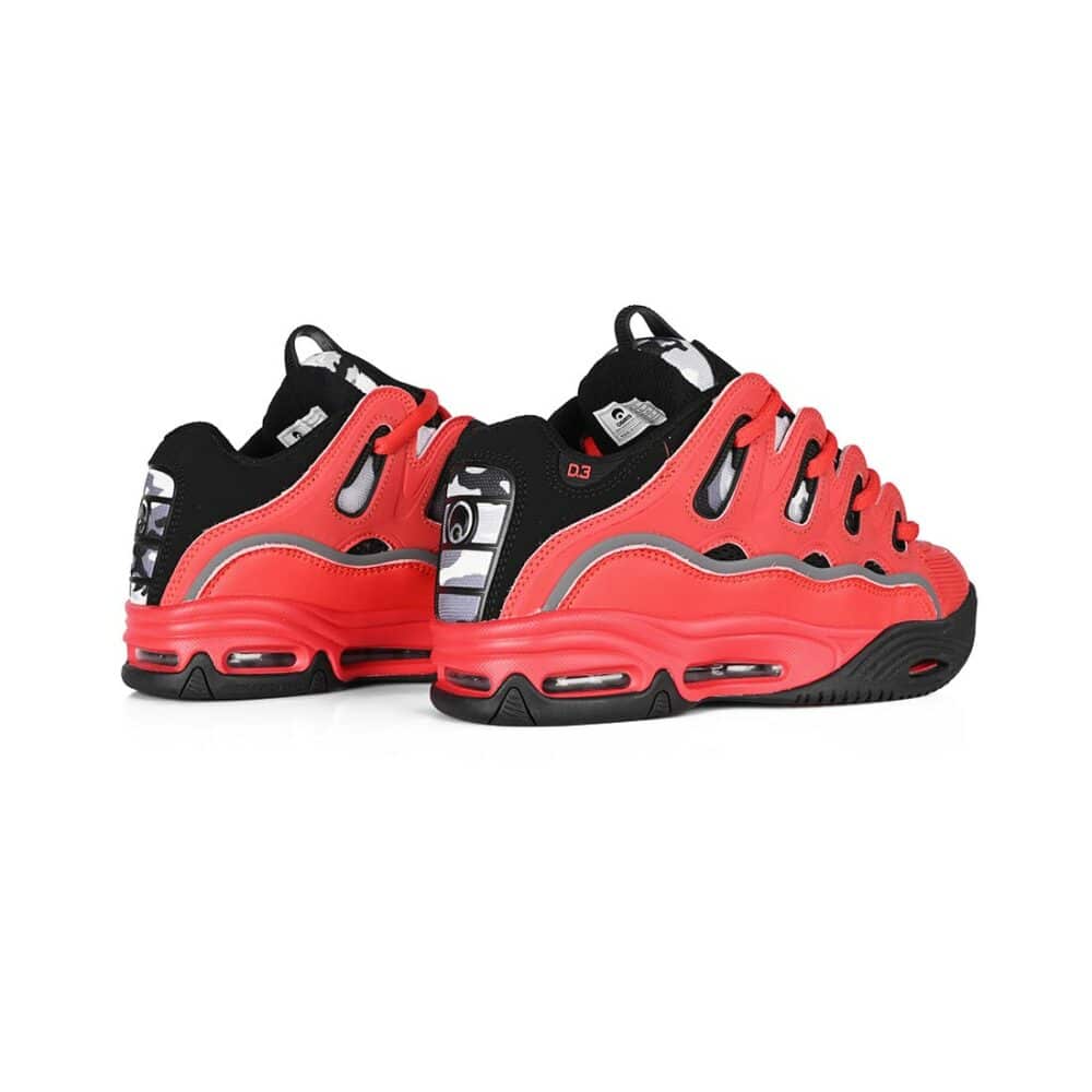 Osiris D3 2001 Skate Shoes - Red/Black/Grey