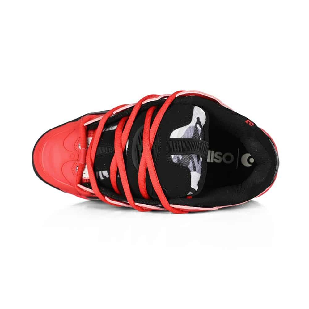 Osiris D3 2001 Skate Shoes - Red/Black/Grey