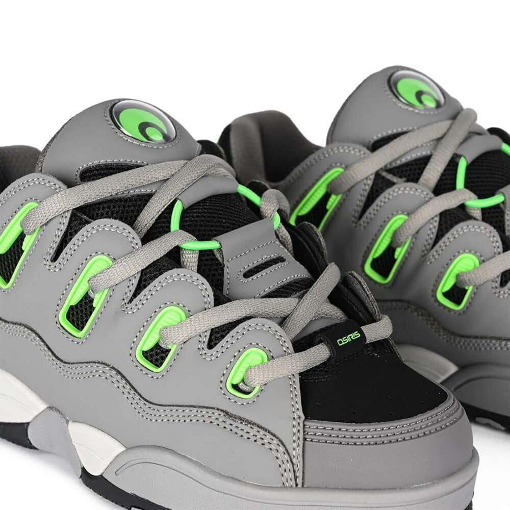 Osiris D3 OG Skate Shoes - Black/Grey/Lime