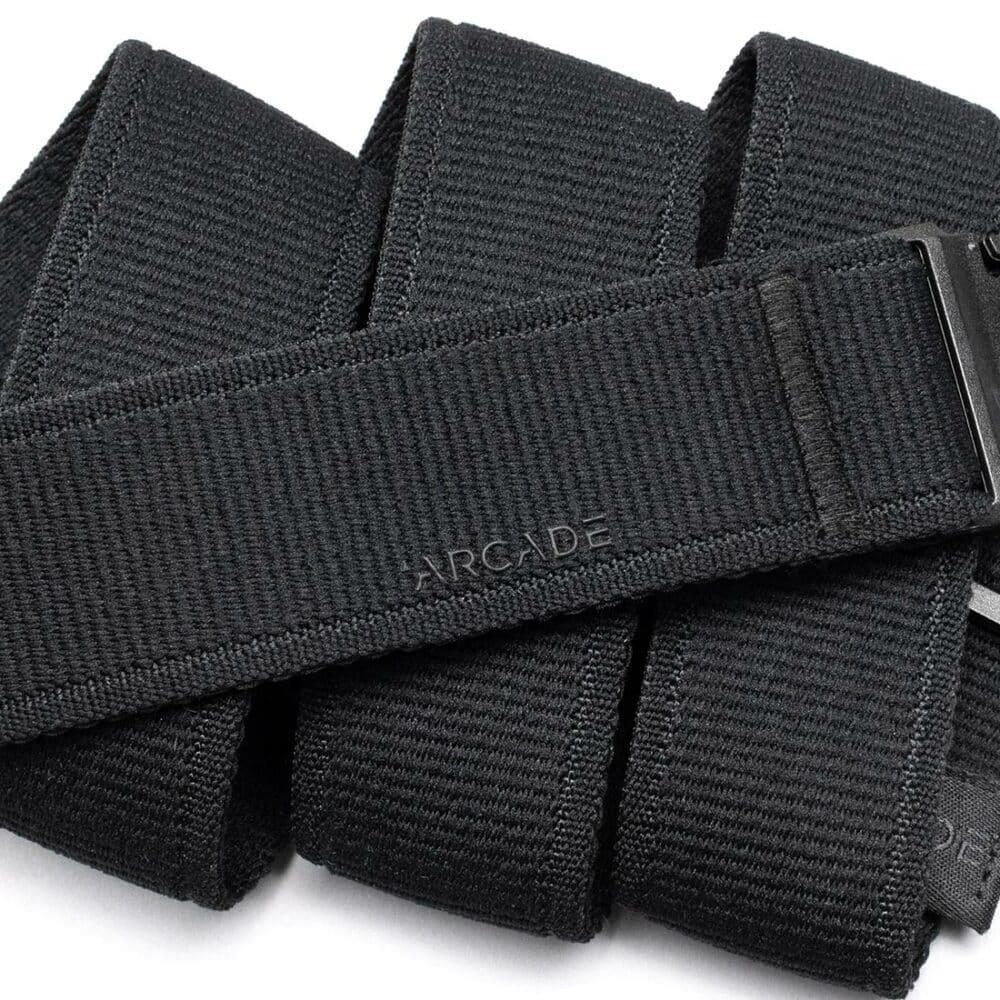 Arcade Midnighter Slim Stretch Belt - Black Noir