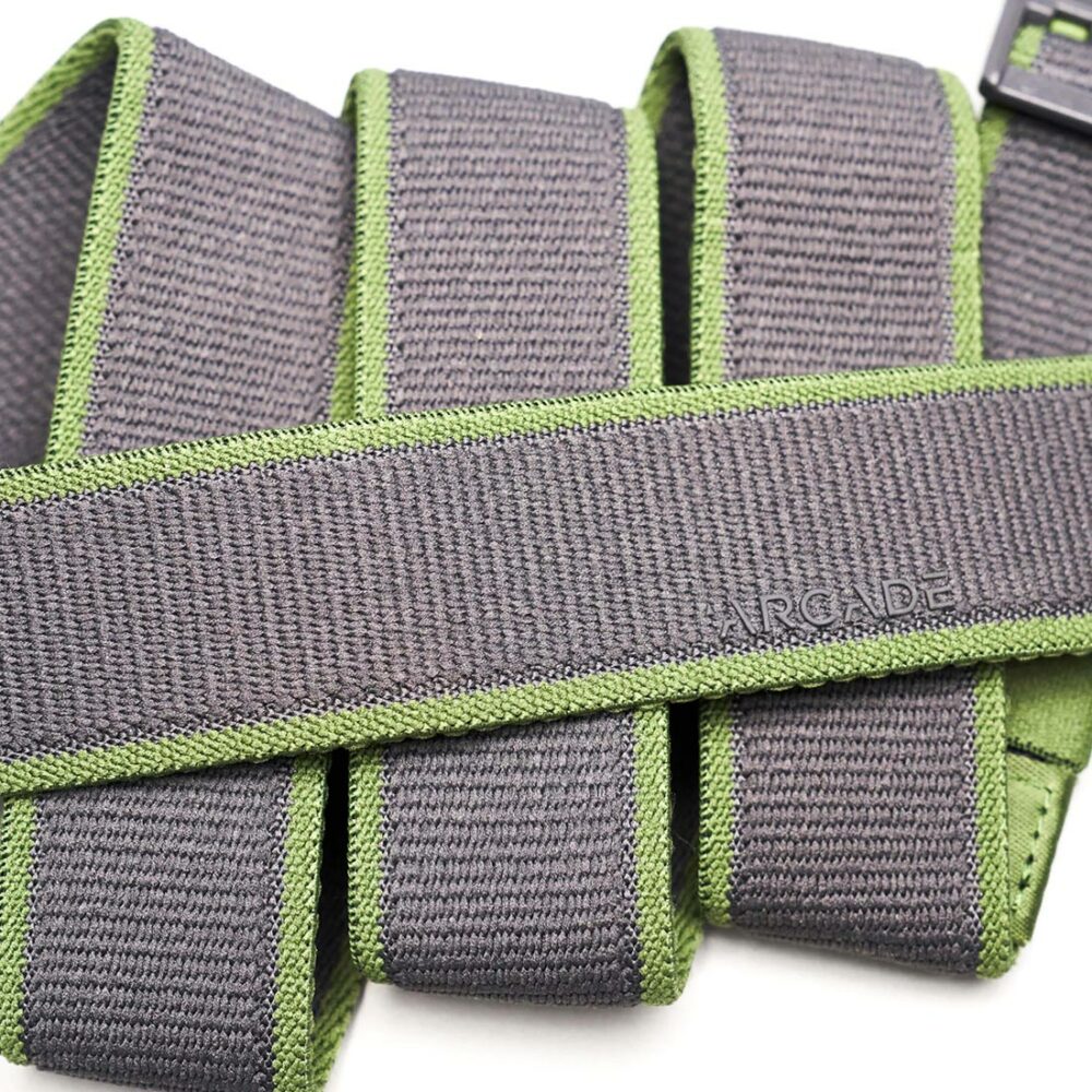 Arcade Carto Slim Stretch Belt - Charcoal/Dill