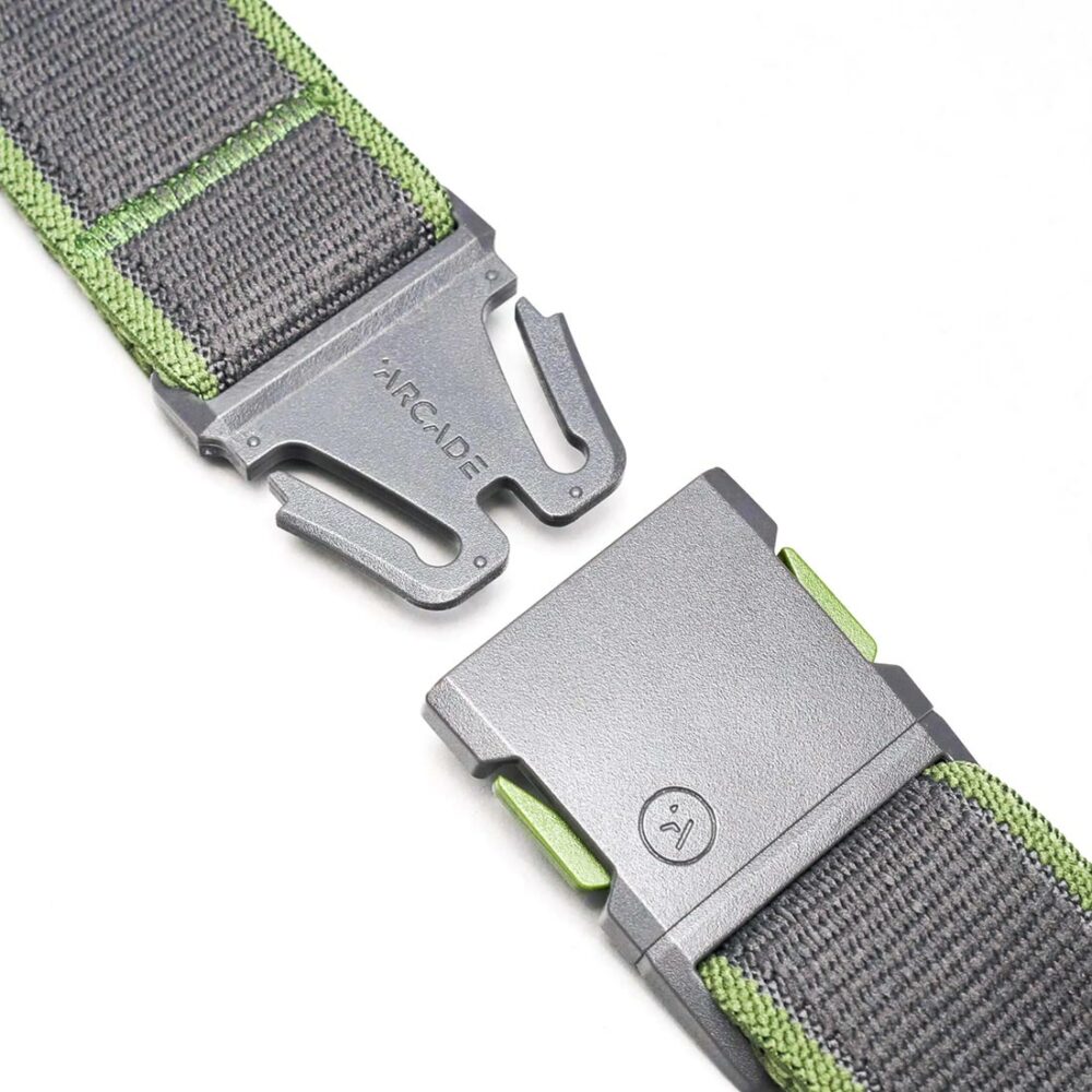 Arcade Carto Slim Stretch Belt - Charcoal/Dill