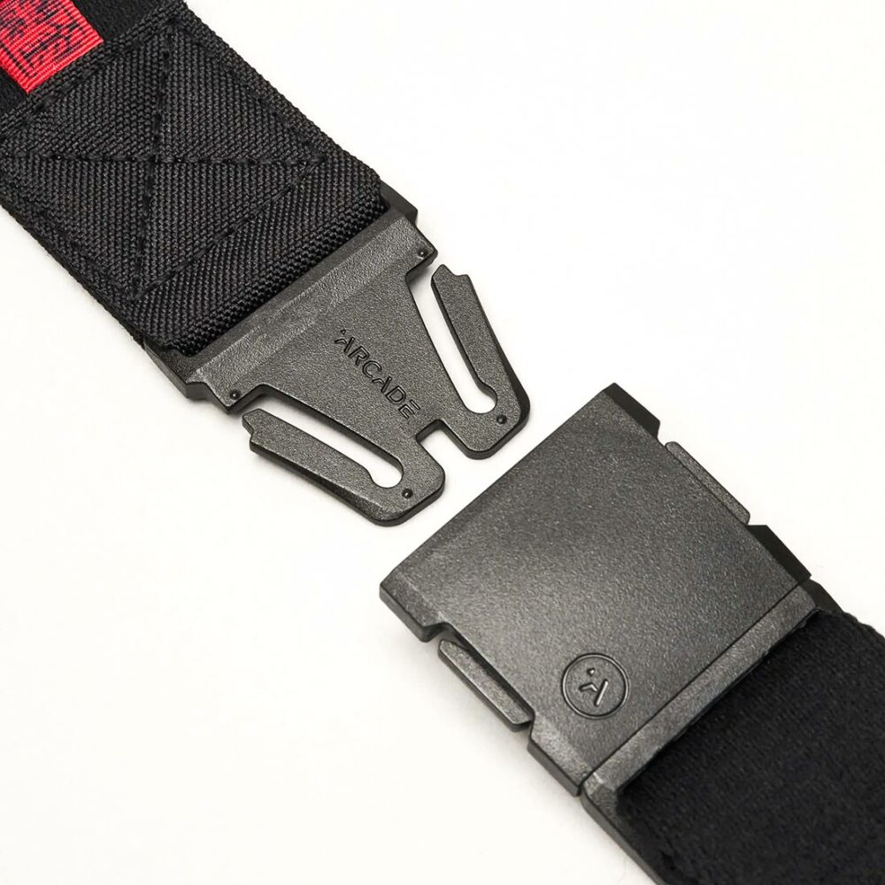 Arcade Ridge Jimmy Chin Stretch Belt - Black/Red