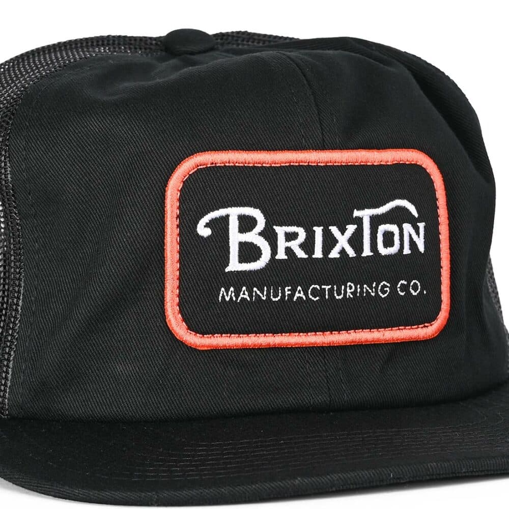 Brixton Grade HP Mesh Back Trucker Hat - Black/Orange/White