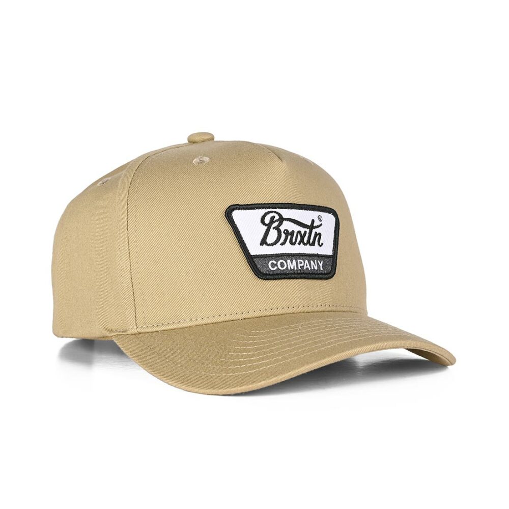 Brixton Linwood MP Snapback Cap - Khaki/Black/White