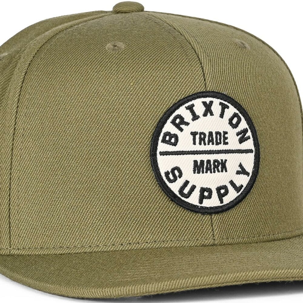 Brixton Oath III Snapback Cap - Olive Surplus/Whitecap