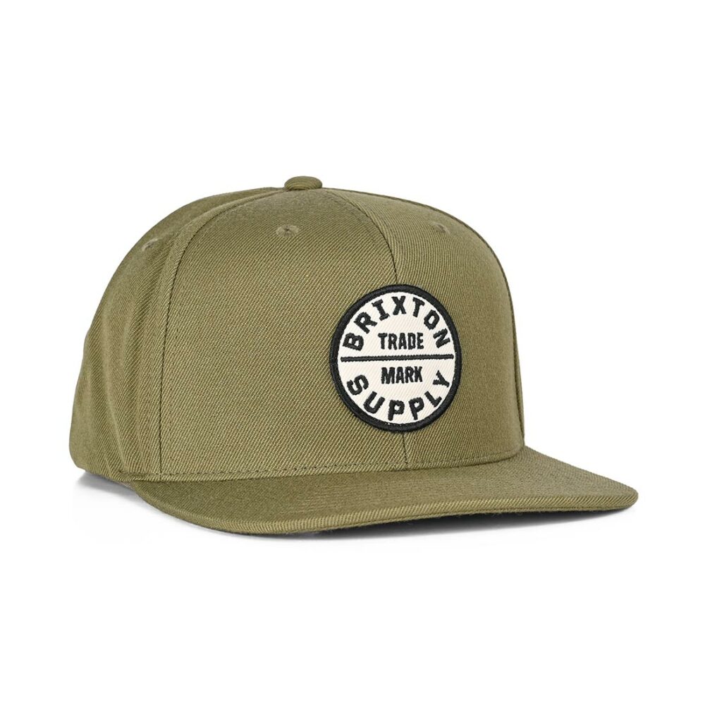 Brixton Oath III Snapback Cap - Olive Surplus/Whitecap