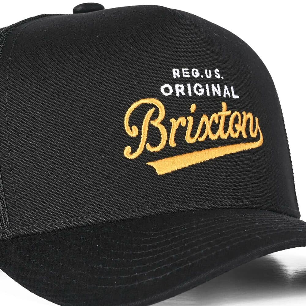 Brixton Postal MP Trucker Cap - Black/Black